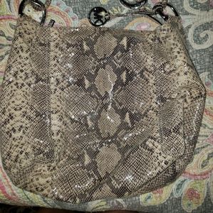 Michael Kors snake skin hobo bag
